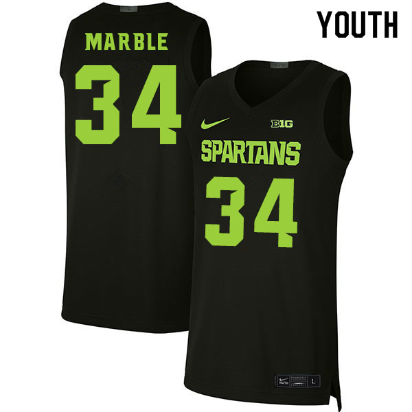 Youth Michigan State Spartans #34 Julius Marble NCAA Nike Authentic Black College Stitched Basketball Jersey TX41M83EN
